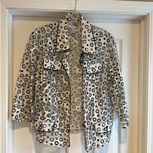 Black and white sheer shirt